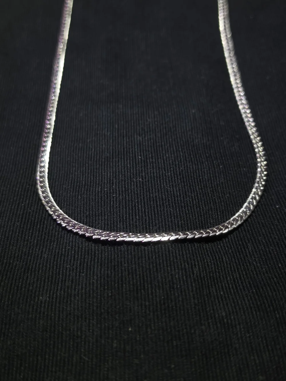 Sterling Silver Chain Necklace - Black and Silver